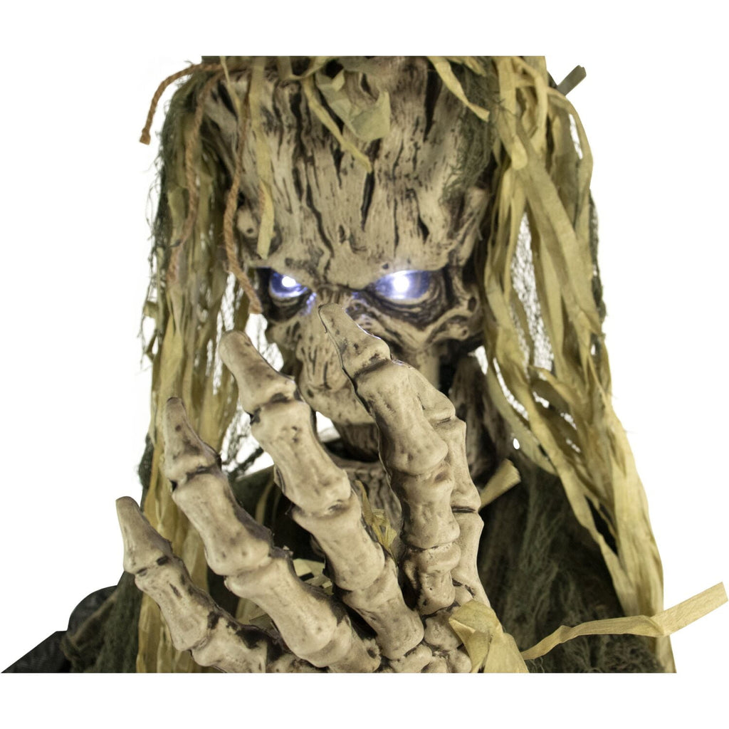 Haunted Hill Farm Life-Size Animatronic Tree Man, 75" Indoor/Outdoor Halloween Decoration, MultiColor