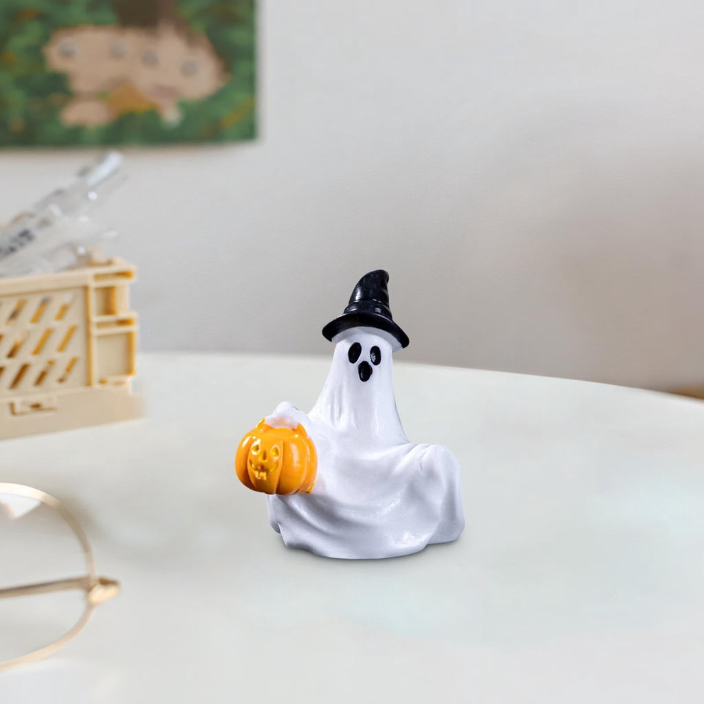 PEIBang Halloween Miniature Ghost Figurine 3.15 in Scary Resin Decor for Tabletop Shelf Display with Realistic Textures Dark-Tone Halloween Decoration
