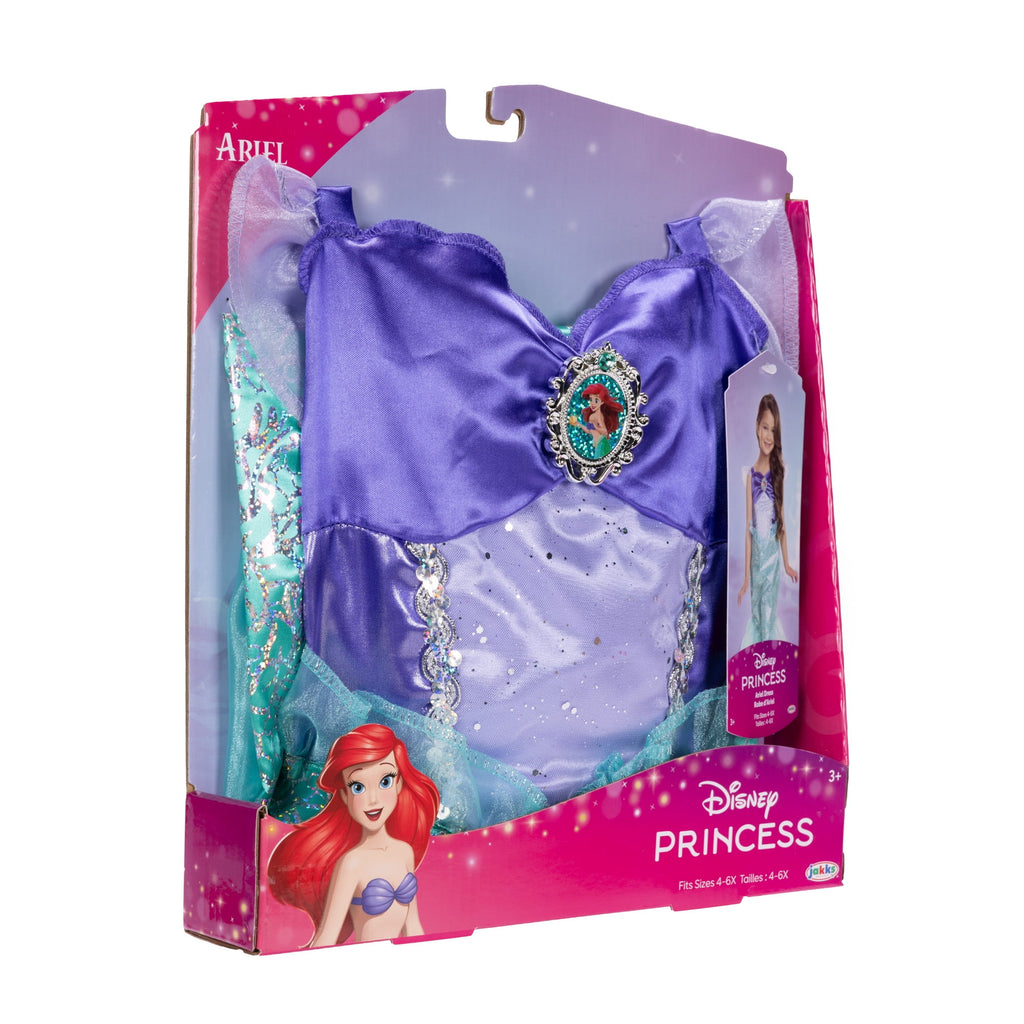 Disney The Little Mermaid Ariel Green Mermaid Play Dress Outfit Female Child Size 4 to 6x