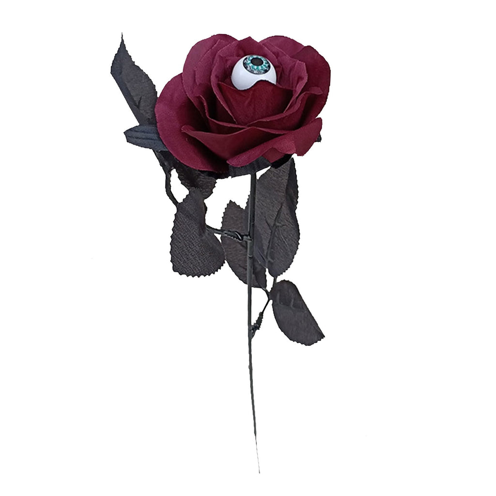Feltree Halloween Decorations 10 Pieces Faux Rose With Eyeballs Halloween Faux Eyeball Flowers Faux Gothic Rose Bushes For Halloween Party Home Decorations