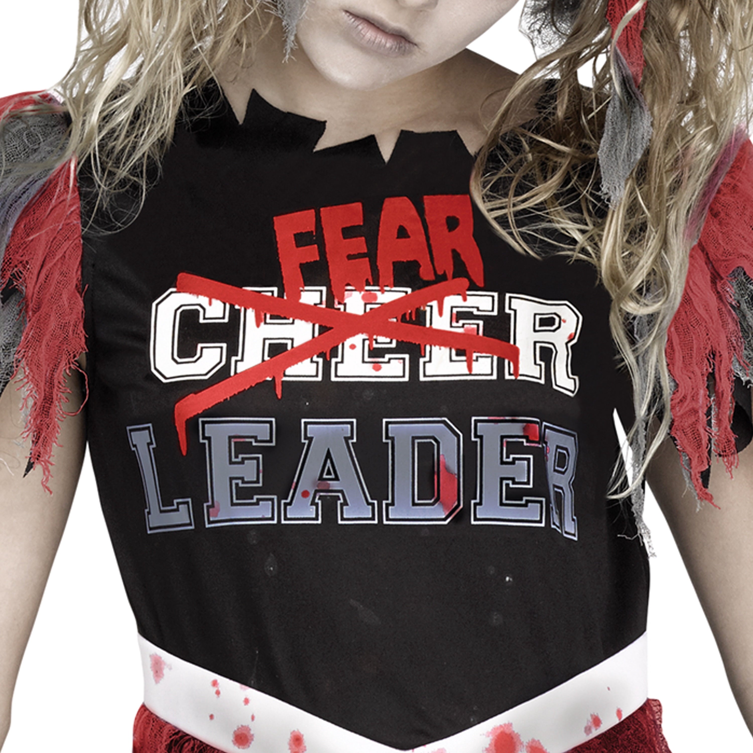 Zombie Fear Leader Halloween Costume for Children, Girl's Size L (10/12), by Way to Celebrate