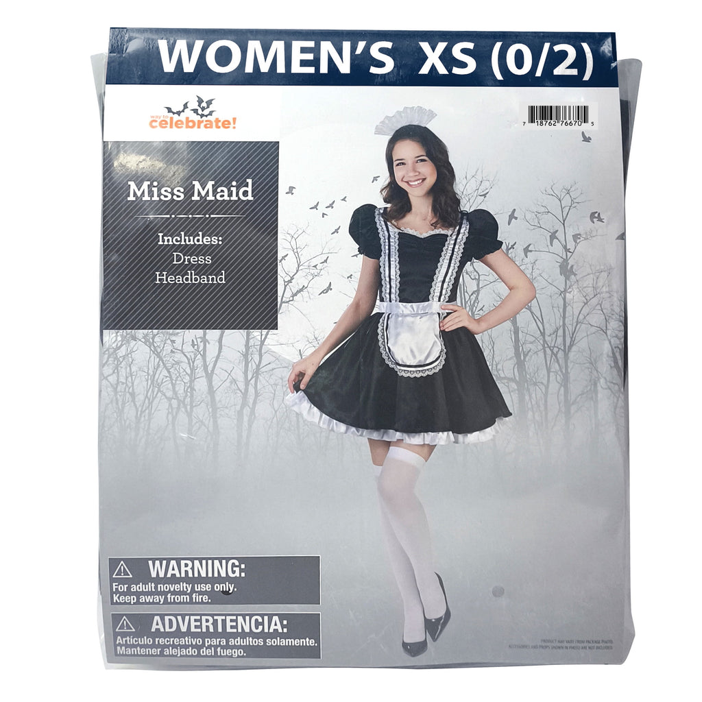Miss Maid Halloween Costume for Adults, Women's Size L (12/14), by Way to Celebrate