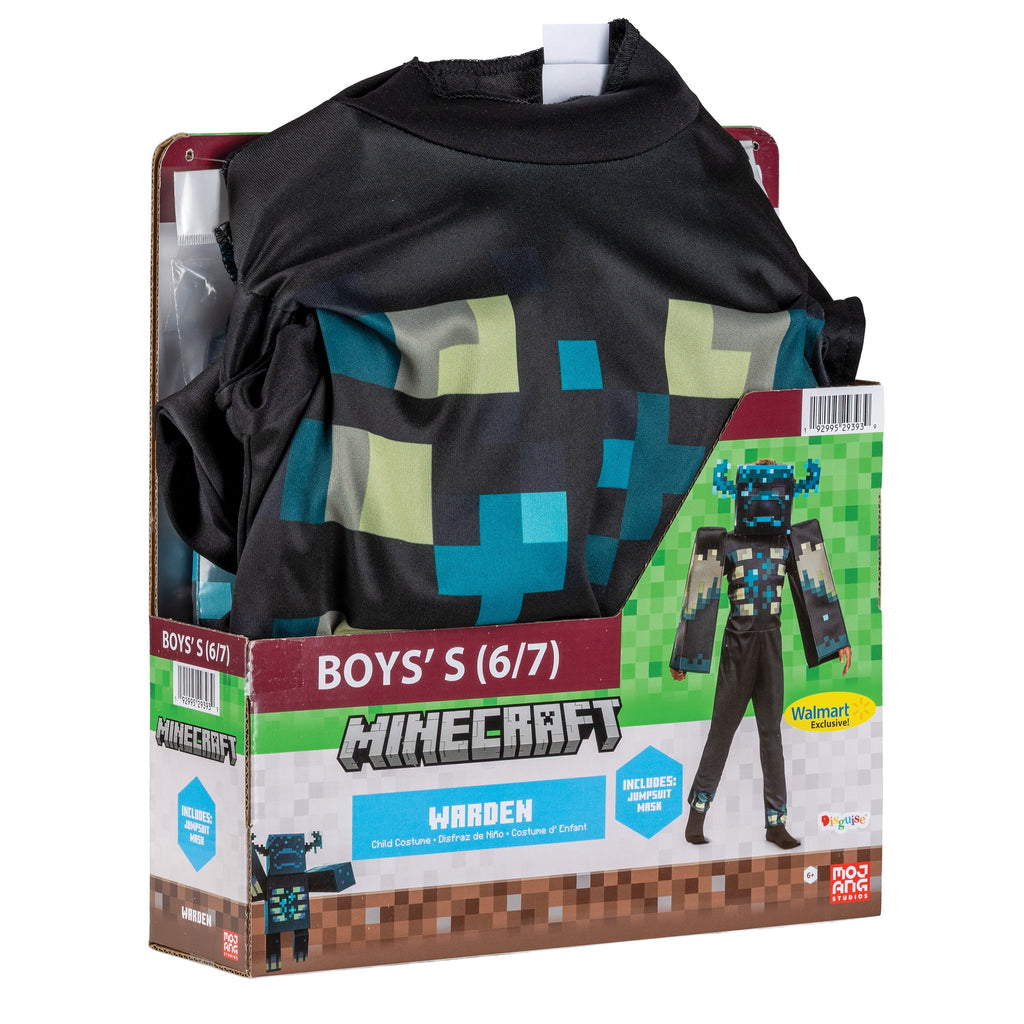 Minecraft Warden Halloween Costume for Children, Boys Size XS (4/5), by Disguise