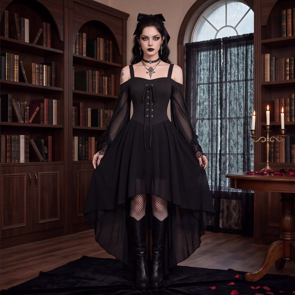 Witch Dress Women 2026 Halloween Costumes Woman Adults Medieval Vampire Butterfly Sleeve Mesh Gothic Outfits Red S