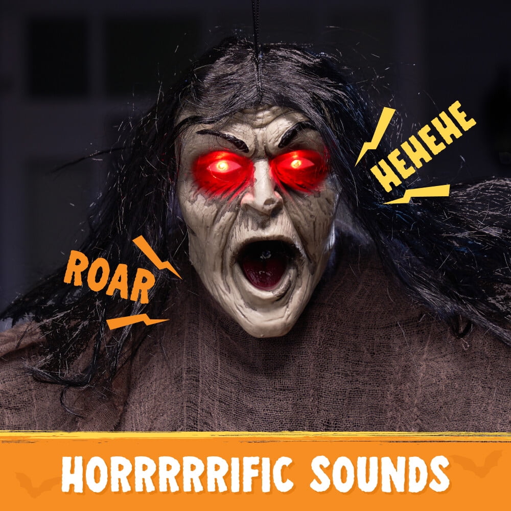 Joyfy Halloween Decorations Outdoor Groundbreaker Creepy Life Size Light Up Climbing Zombie Groundbreaker with Sound,Motion Activated Halloween Decorations Haunted House Decorations