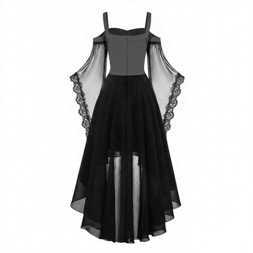 Witch Dress Women 2026 Halloween Costumes Woman Adults Medieval Vampire Butterfly Sleeve Mesh Gothic Outfits Red S