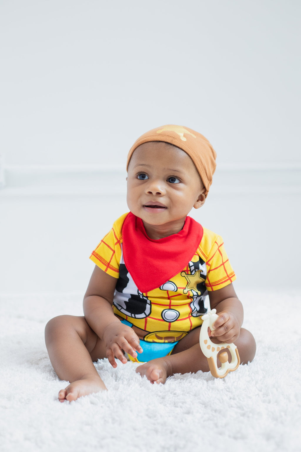 Disney Winnie the Pooh Baby Boy or Girl 2-Piece Cosplay Bodysuit and Hat Set Light Blue Eeyore