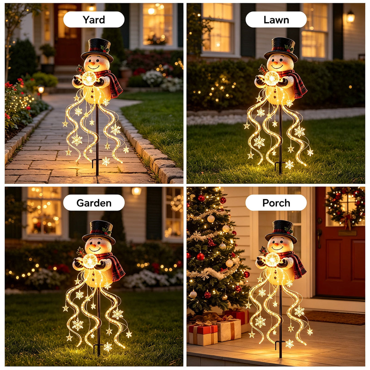Halloween Witch Cauldron Garden Stake Lights, 2.7Ft LED Color Waterfall-Style Light Flow Flying Witch Garden Stake, Waterproof Weather Resistant Projector Lights for Outdoor Yard, Lawn, Pathway