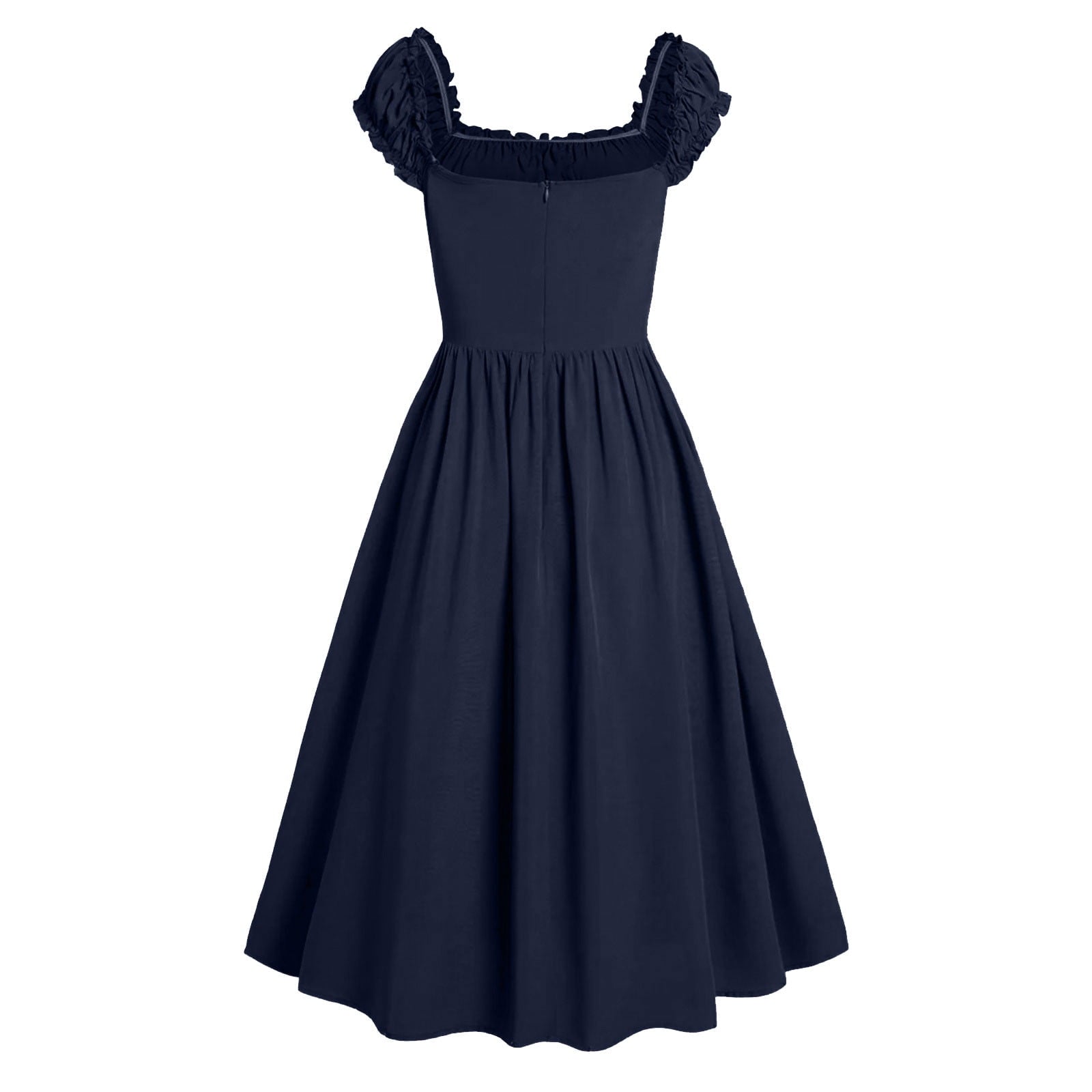 Jsaierl Womens Vintage Medieval Dress Renaissance Pleated Dress with Corset Patchwork Ball Gown Sleeveless Lace Up Midi Dresses