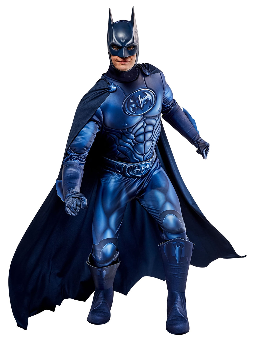 Batman & Robin 1997 Batman Deluxe Muscle Chest Costume for Adults by Rubies, Men's Large
