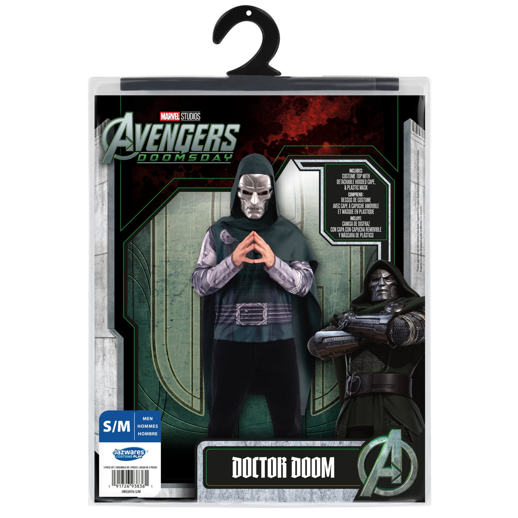 Marvel Dr.Doom Halloween Costume for Adults, Men's Size Small / Medium (28-34), by Jazwares