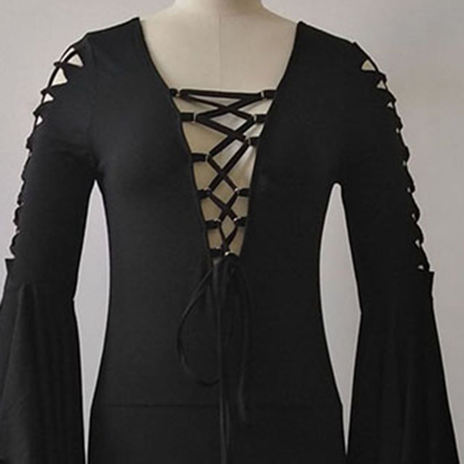 CHOYURME CHONYURM Morticia Floor Dress Costume Adult Women Gothic Witch Vintage dress