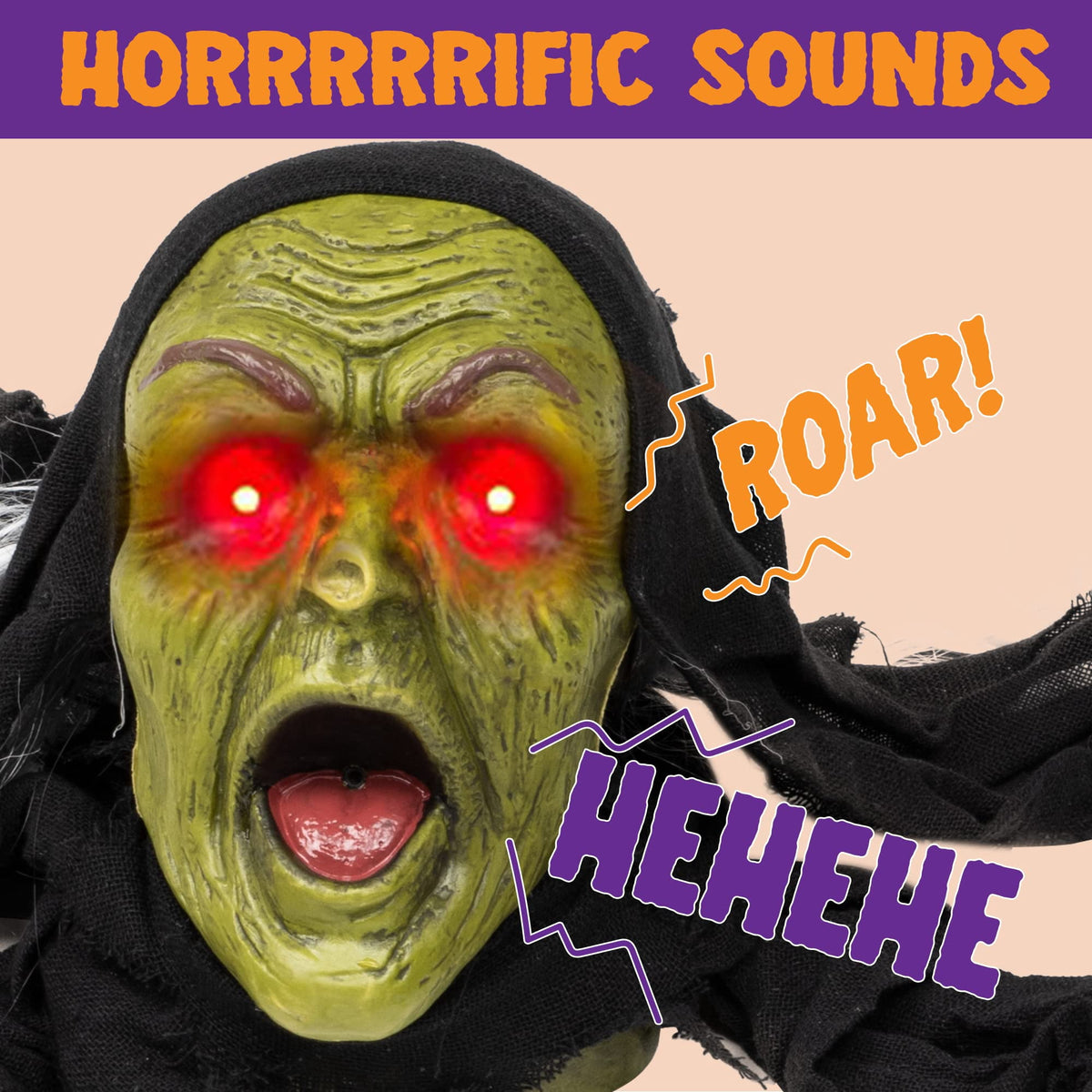 Joyfy Halloween Groundbreaker Halloween Decorations Zombie with Sound and Flashing Eyes,Outdoor Scary Halloween Yard Decorations