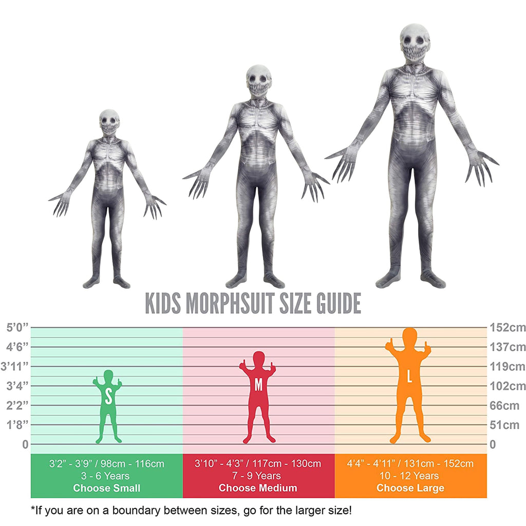 Morphsuits Kids the Rake Morphsuit Boys Girls Creepepasta Halloween Costume Halloween Gray M