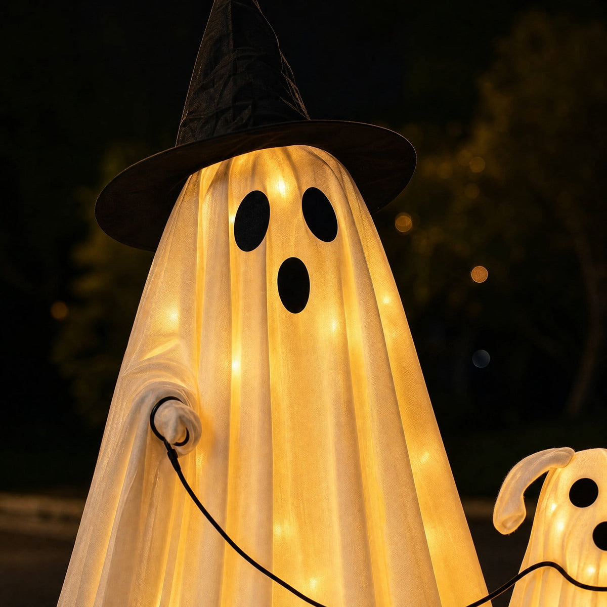 FEOLGEHLY Halloween Decorations Outdoor Indoor, Wizard Ghost Dog Walking Set Two Piece Halloween Outdoor Patio Living Room Decor Halloween Decorations Clearance For Party Home