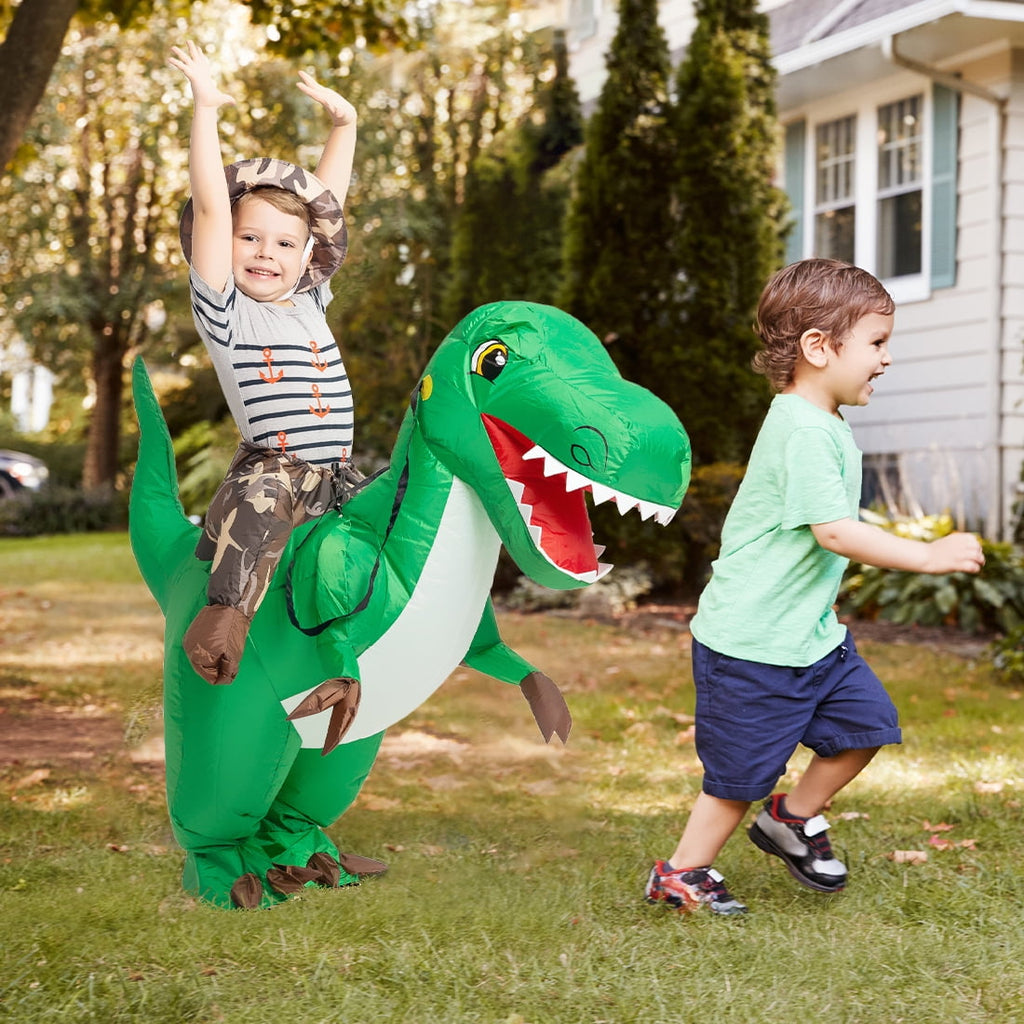 GOOSH 48 inch Inflatable Dinosaur Costume for Kids, Kids Halloween Costume for Unisex Boys Girls, Funny Blow Up Costumes for Halloween Party Cosplay