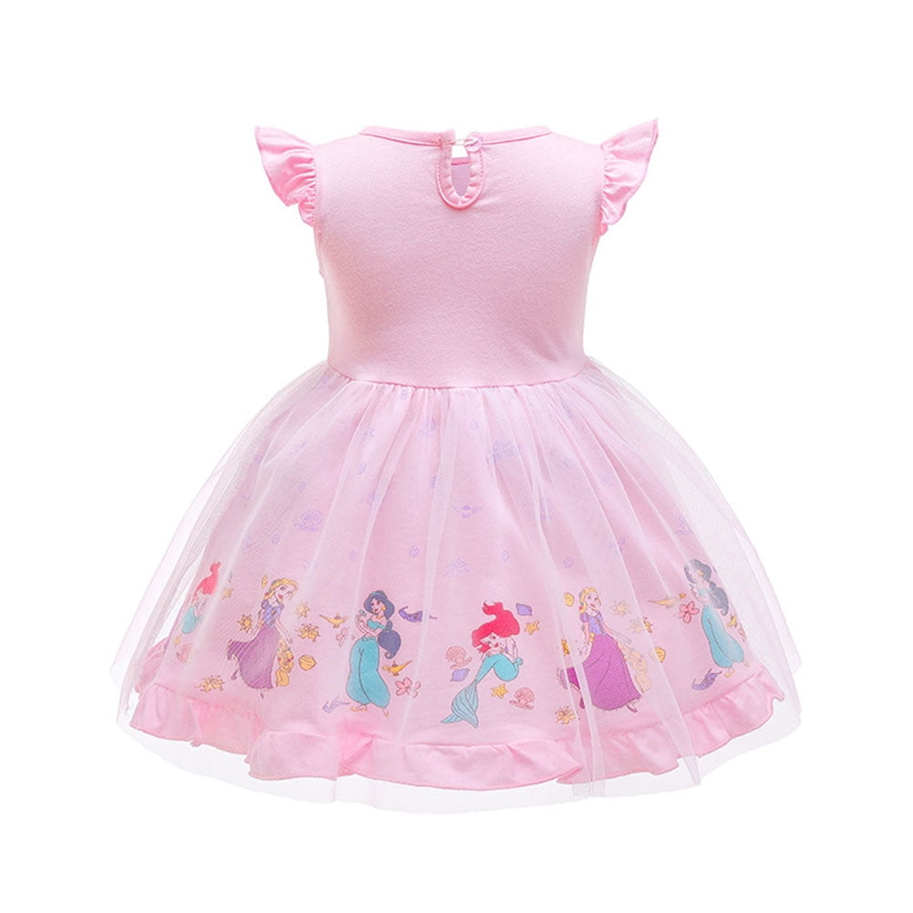 WIBACKER 1-6T Toddler Kid Baby Girls Fancy Party Puff Sleeve Princess Dress Cosplay Costume Dress Up
