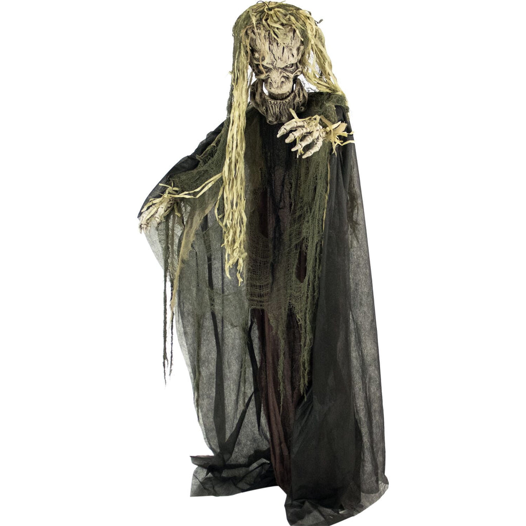 Haunted Hill Farm Life-Size Animatronic Tree Man, 75" Indoor/Outdoor Halloween Decoration, MultiColor