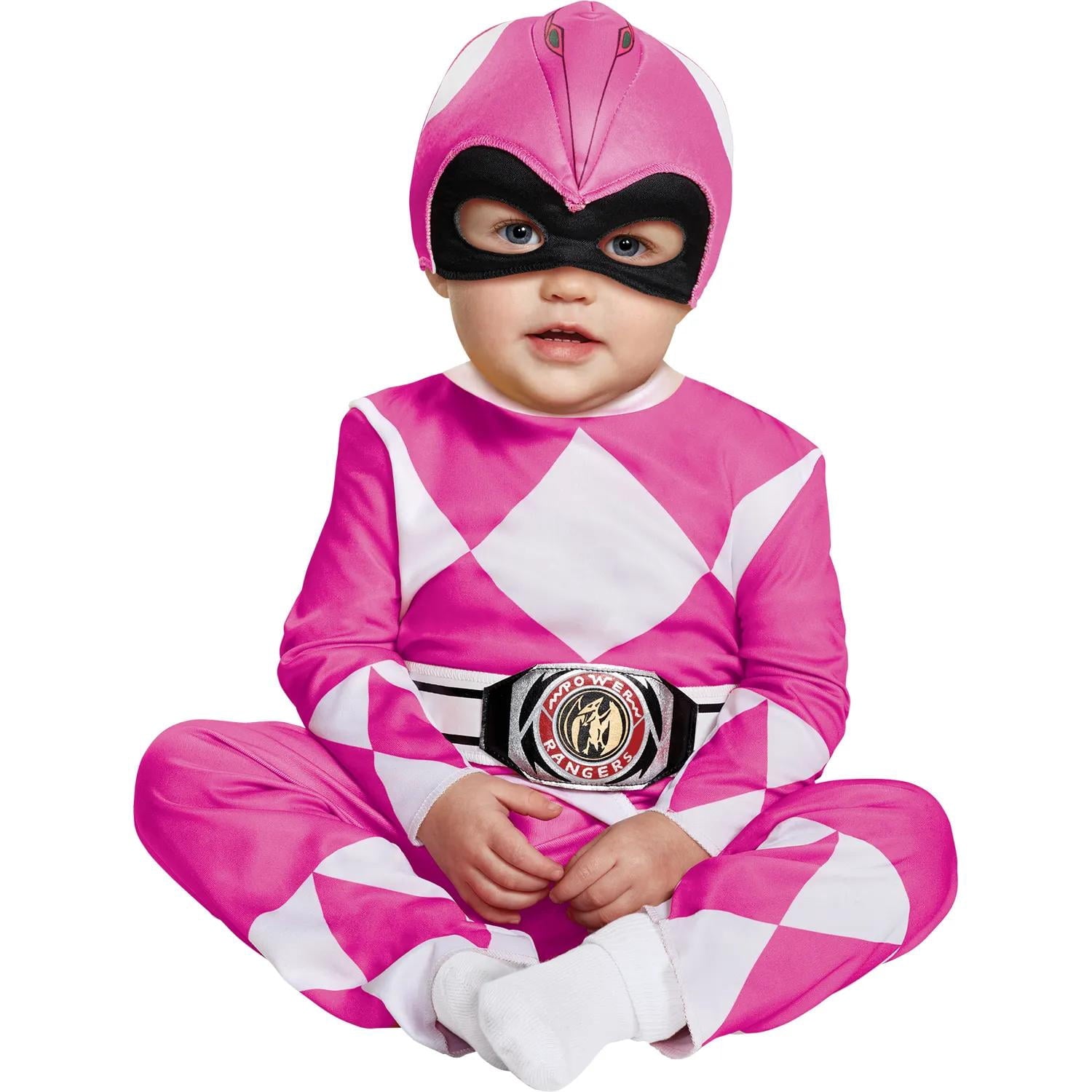 Disguise Toddler Girls' Classic Mighty Morphin Pink Ranger Jumpsuit Costume - 3T-4T