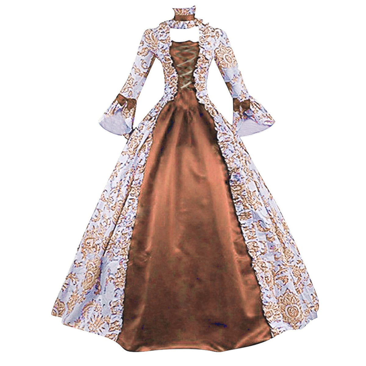 DDAPJ pyju Medieval Dress for Women Evening Masquerade Ball Gowns Vintage 1700S Victorian Renaissance Costume Green XXXXXL