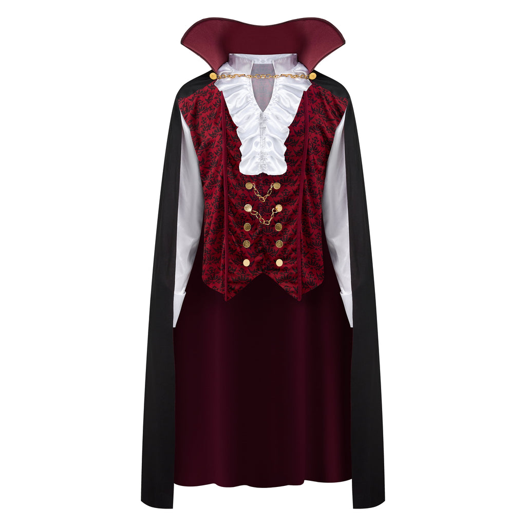 Joyfy Gothic Vampire Costume Kids, Toddler Vampire Costume Halloween Vampire Costume, Vampire costume for boys, Halloween Party Dress Up (3-4yrs)