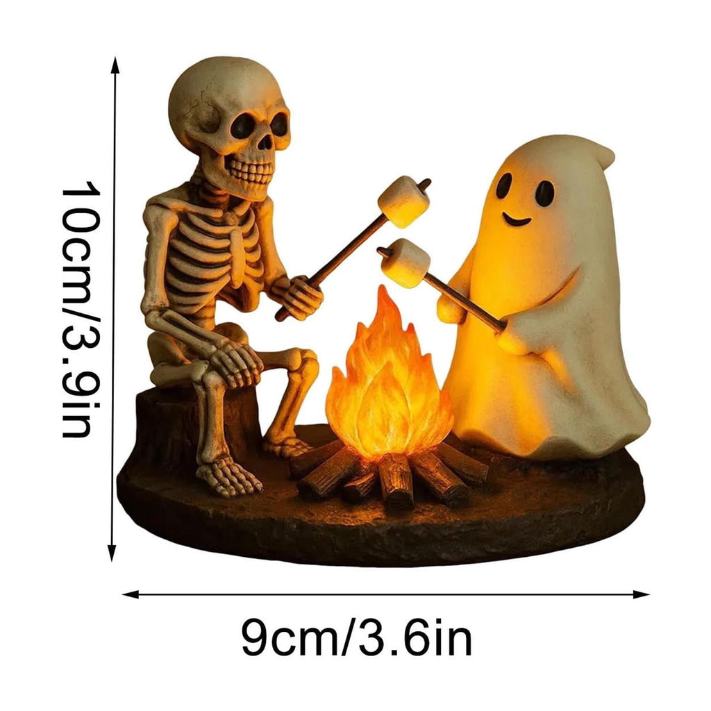 Ghost Bubble Bath LampHalloween Bathroom Decor Gifts Under 20 Bathtub Ghost & Dog Resin Figurine, Warm LED Halloween Tabletop Decor for Bathroom, Bedroom, Kids Room & Fall Home Accent