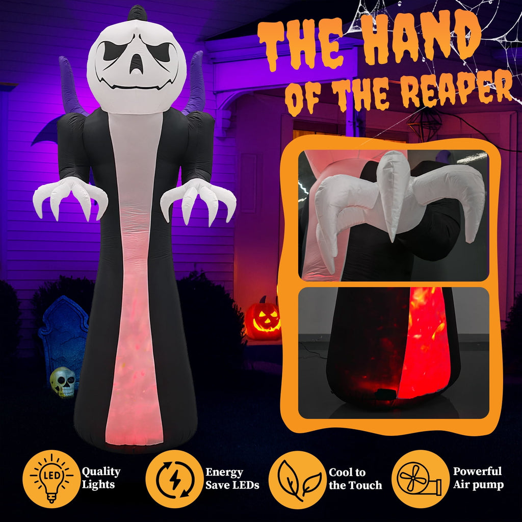 Ktaxon 12' Halloween Inflatables Outdoor Halloween Decoration Giant Ghost Blow up Decor
