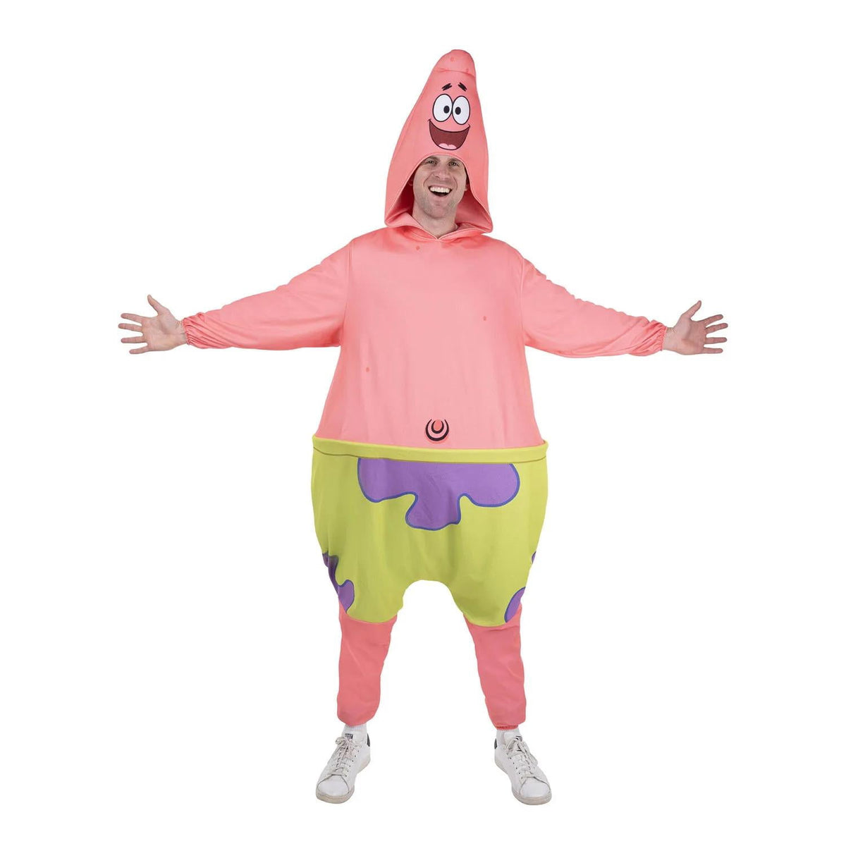SpongeBob Men's Patrick Halloween Costume Jumpsuit - Pink One Size