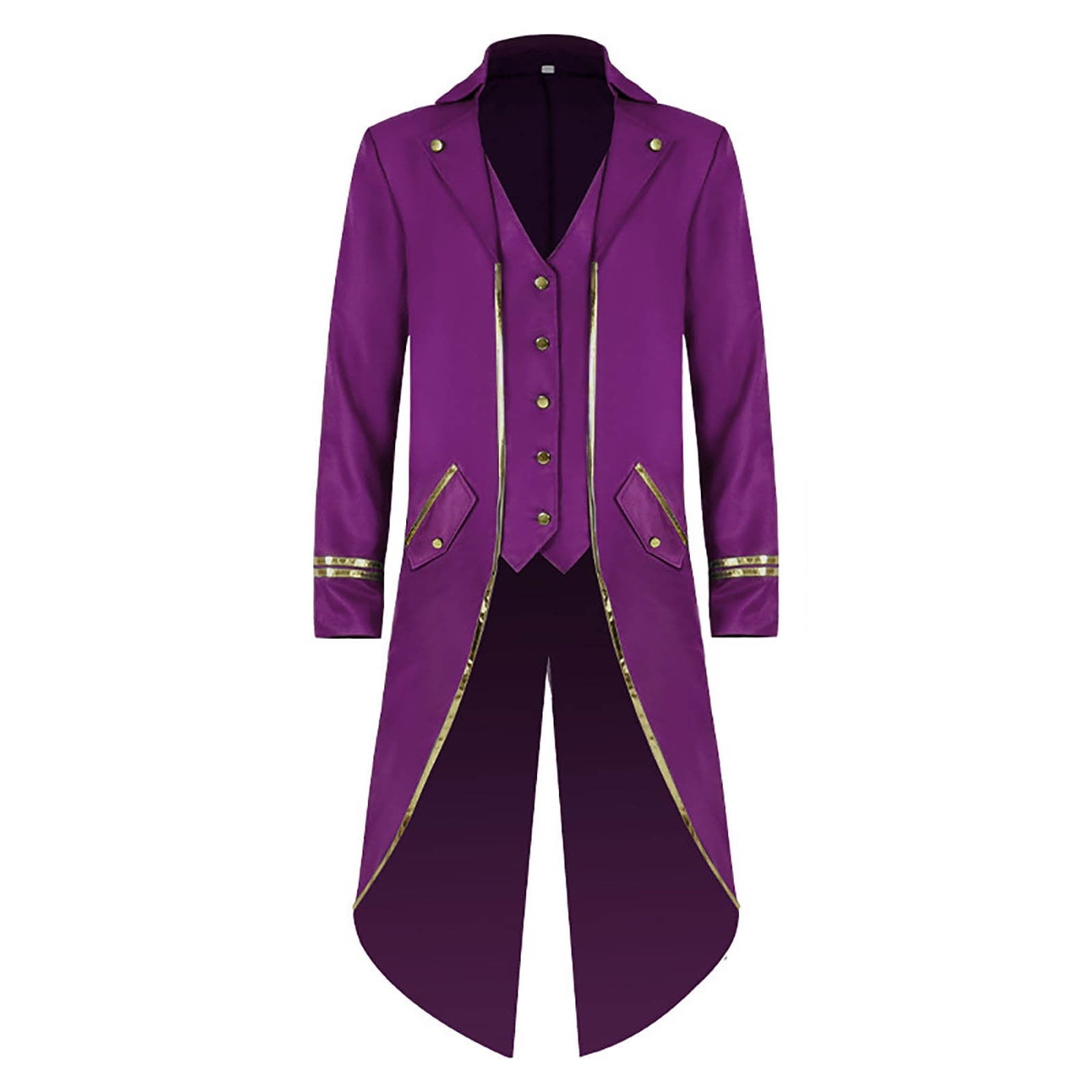 Men Clearance LYXSSBYX Mens Jackets Fall Fashion Halloween Men's Costume Men's Mid Length Retro Tuxedo Costume