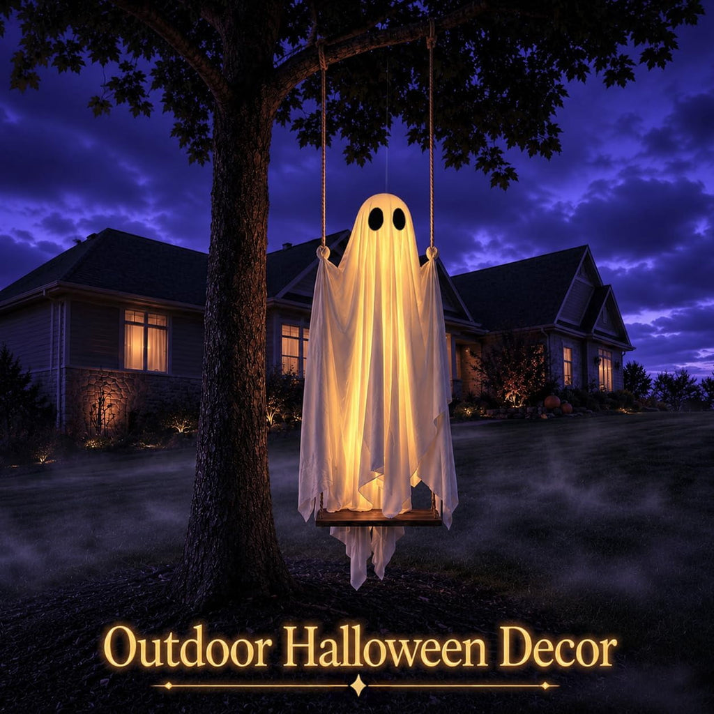Clearance Halloween Ghost Bubble Bath Lamp, Cute Bathtub Ghost Night Lights for Halloween Decor, Reading Books Nightlight, Halloween Decorations for Indoor Readers & Book Lover Desk Home Party Gifts