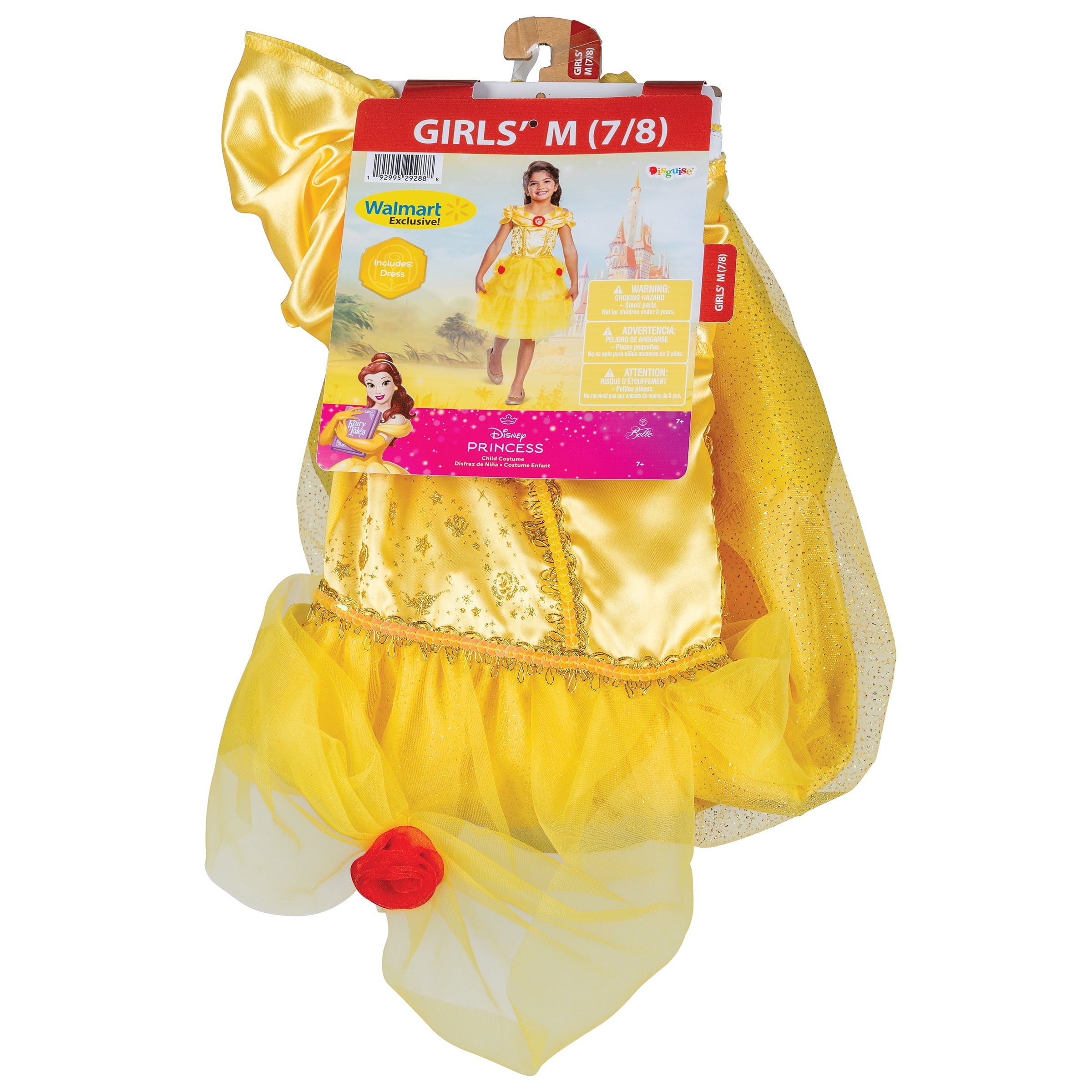 Disney Beauty & The Beast Belle Halloween Costume for Children, Girls Size XS (4/5), by Disguise