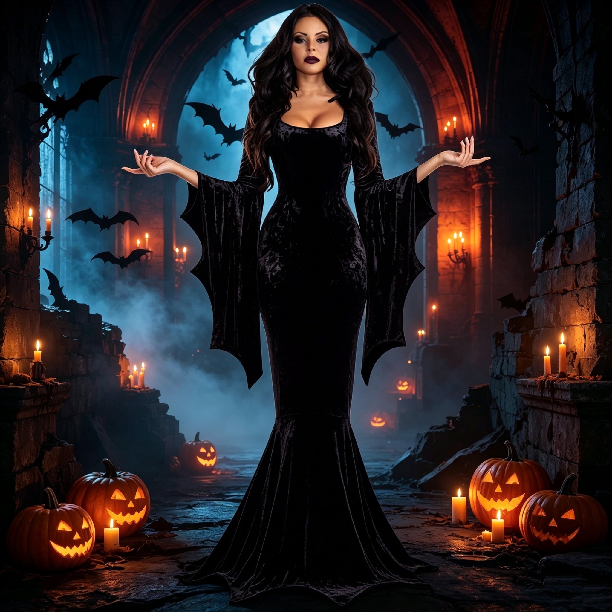 Witch Cosplay, Witch Costume, Witch Outfit, Witch Roleplay, Witch Cos, Vampire Womens Halloween Costumes Long Sleeves Mortician Costume Wrap Gothic Witch Dress Witchy Dress, Deep Red S