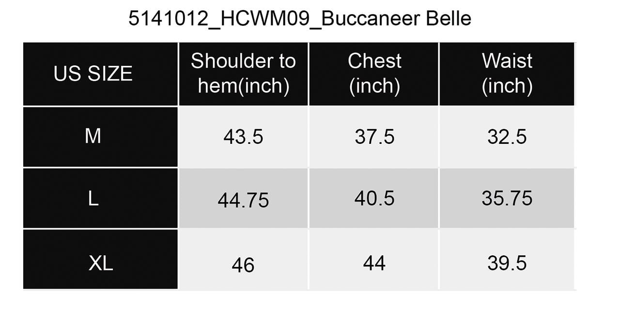 Buccaneer Belle Costume for Adults, Women's Size L (12/14), by Way to Celebrate