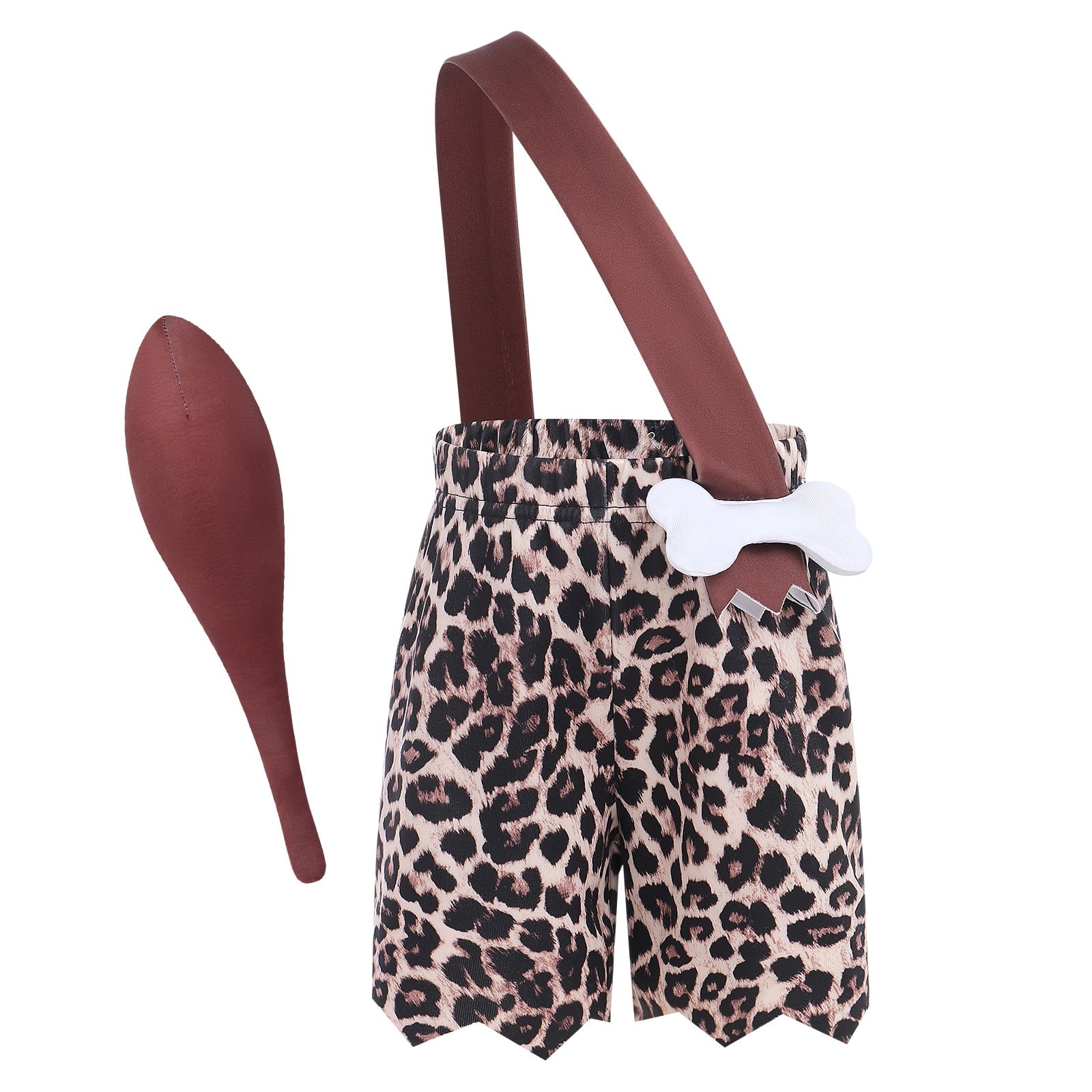 Kids Baby Bam Bam Costume Flintstone Costume Caveman Cavegirl Historical Stone Age Themed Birthday Outfit for Girls Boys Halloween Cosplay Dress Up Photo Shoot 2-3 Years Girl - Orange