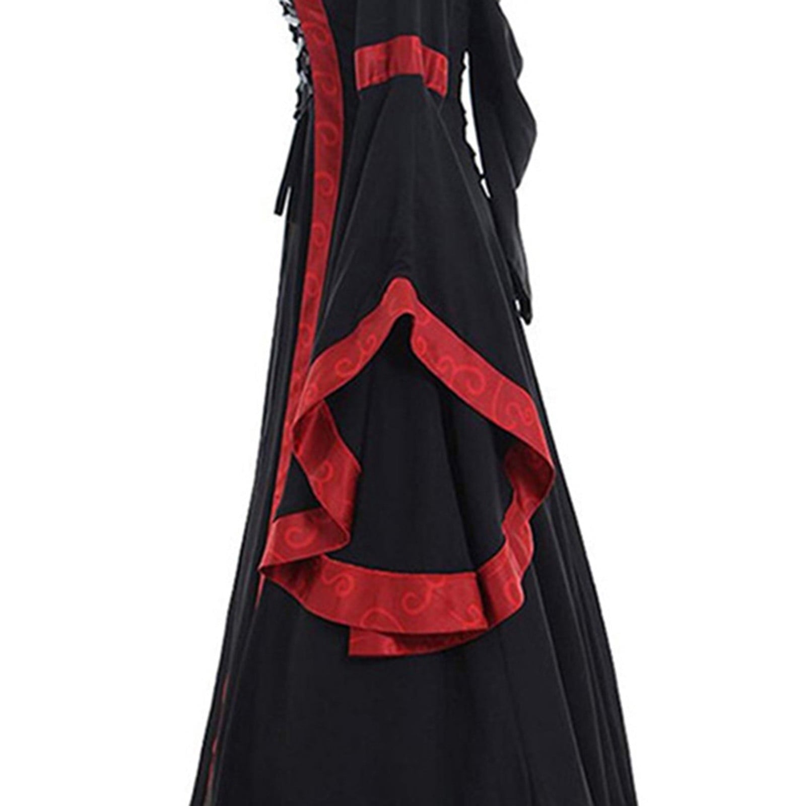 Halloween Costumes for Women 2022 Women's Medieval Dress Plus Size Irish Medieval Ball Gown Halloween Costume for Women Flare Sleeve Floor Length Dress