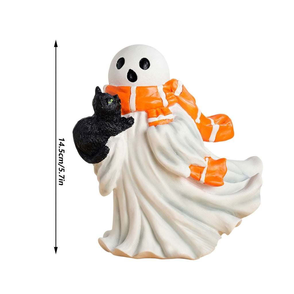 Halloween Decorations, Ghost Resin Crafts Ornaments, Alloween Decoration for Porch Yard Patio Indoor Decor Fall Autumn Home Shelf Mantel Ornament