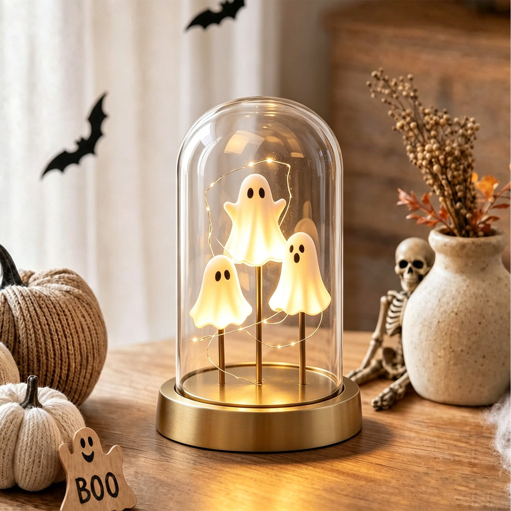 Clearance Gothic LED Lamp – Raven's Moonlight Mysterious Crow on Orb Sculpture, 3D Hollow Lantern Decorative Lamp for Gothic Collectors, Halloween Enthusiasts Best Halloween Gifts