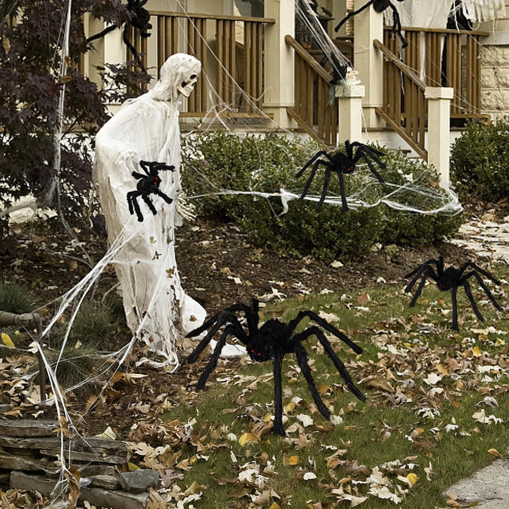 Ayieyill Spider Halloween Decorations Outdoor, 5FT Scary Giant Spider for Halloween Yard Decorations, Haunted House Props, 1pc