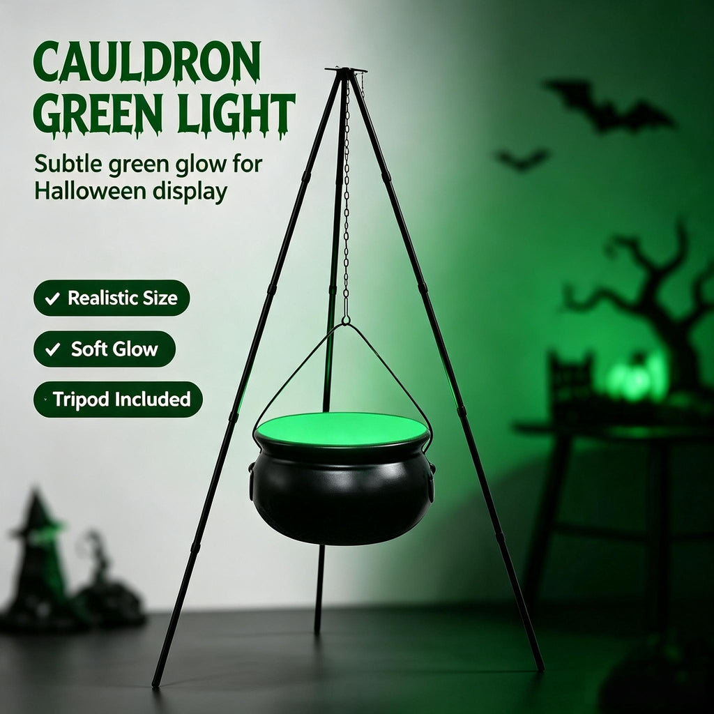 Muecwrye Halloween Decorations Outdoor, Halloween Clearance! Halloween Witches Cauldron with Lights, DIY Bubbling Cauldron Set Decor for Home Porch Outside, Halloween Party Supplies( Without Tripod)