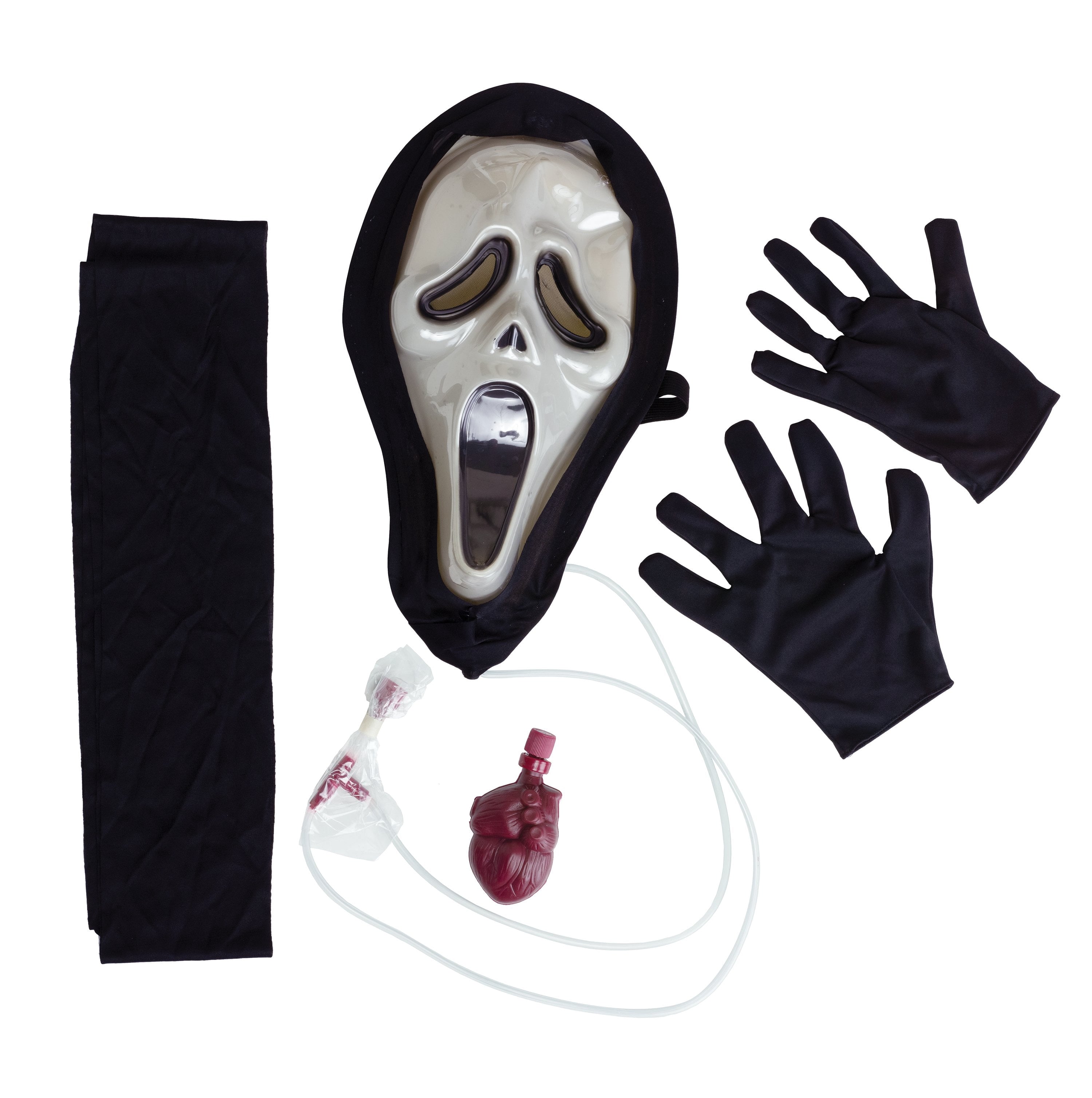 Bleeding Ghost Face 5pc, Halloween Costume for Children, Boys Size M (8), by Fun World