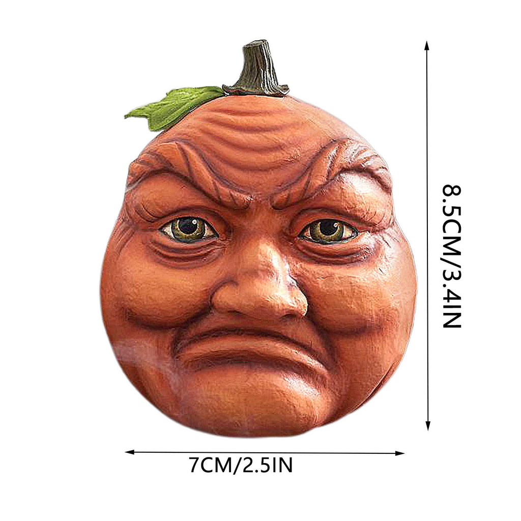 Happy Halloween Pumpkin Decorations for Yard - Funny Resin Jack O Lantern with Weighted Base - Outdoor Fall Decor for Porch,Garden,and Home Party