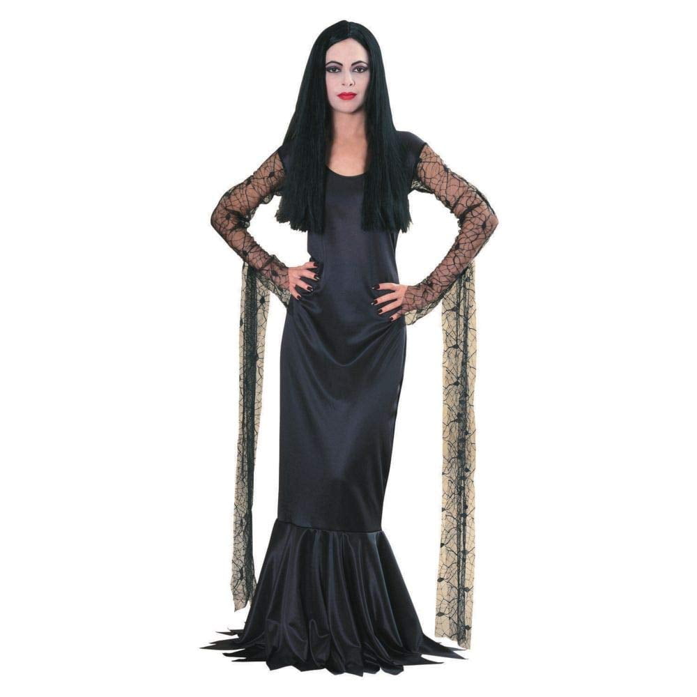 Addams Family Morticia Women's Halloween Fancy-Dress Costume for Adult, L