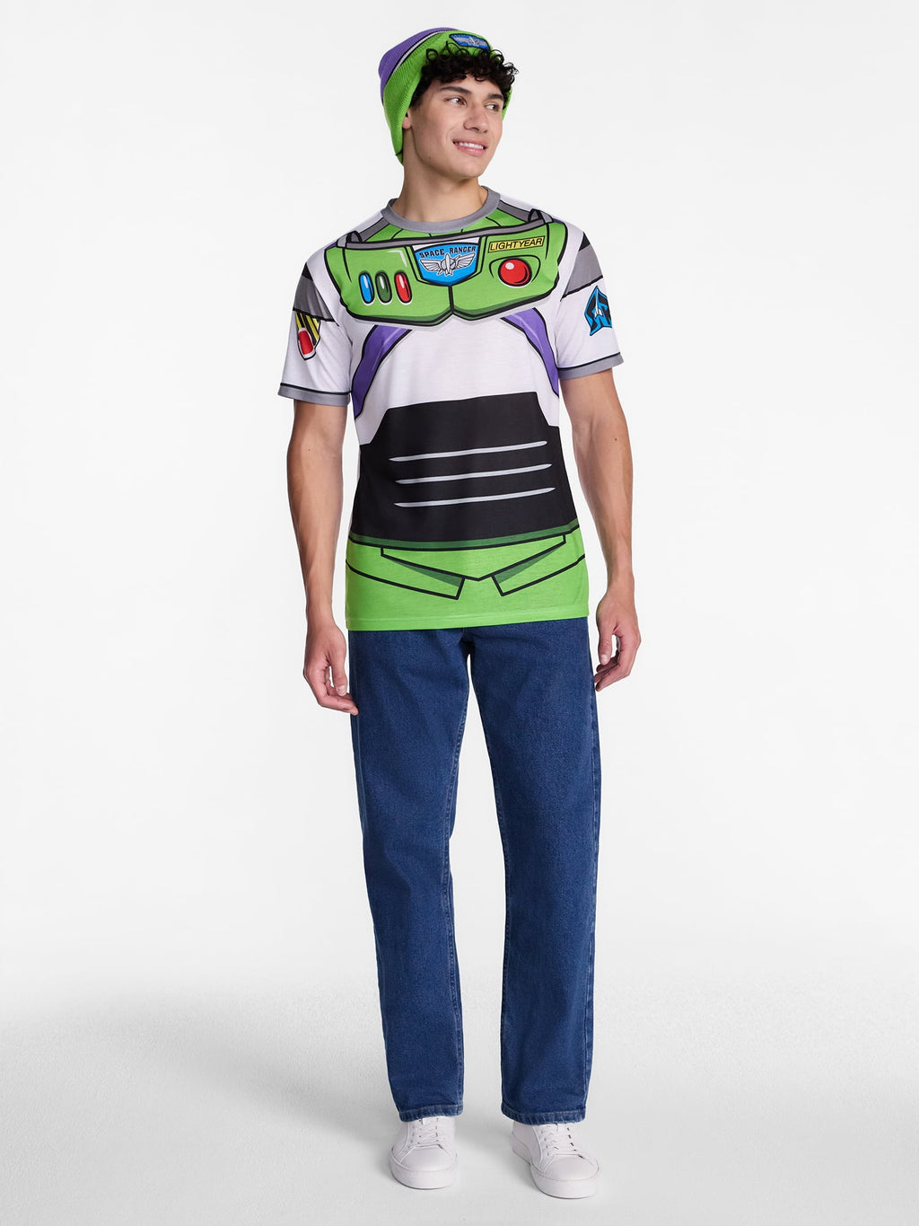 Toy Story Men’s Woody Cosplay Graphic Tee and Beanie Set, 2 Piece, Sizes XS-3XL