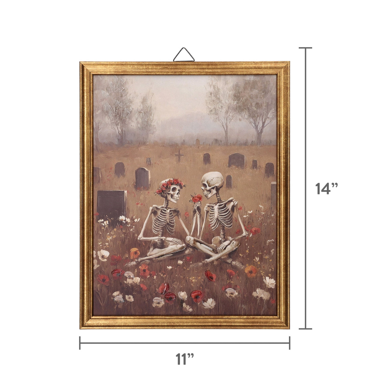 Skeleton Couple Framed Wall Art, Multicolor, 11" x 14", Halloween by Way To Celebrate
