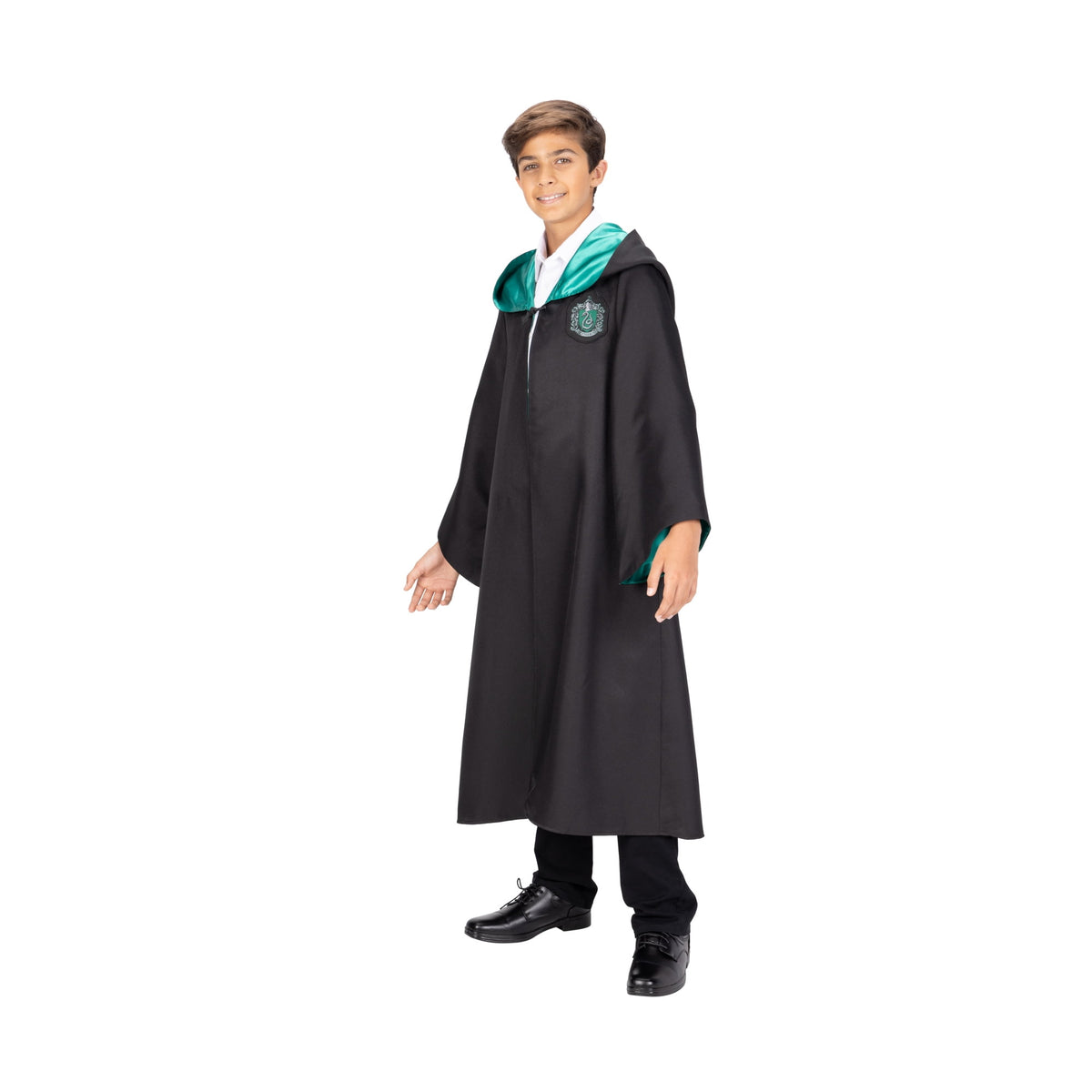 Harry Potter Boys or Girls Premium Hogwarts Slytherin Cosplay Robe, Size L/XL