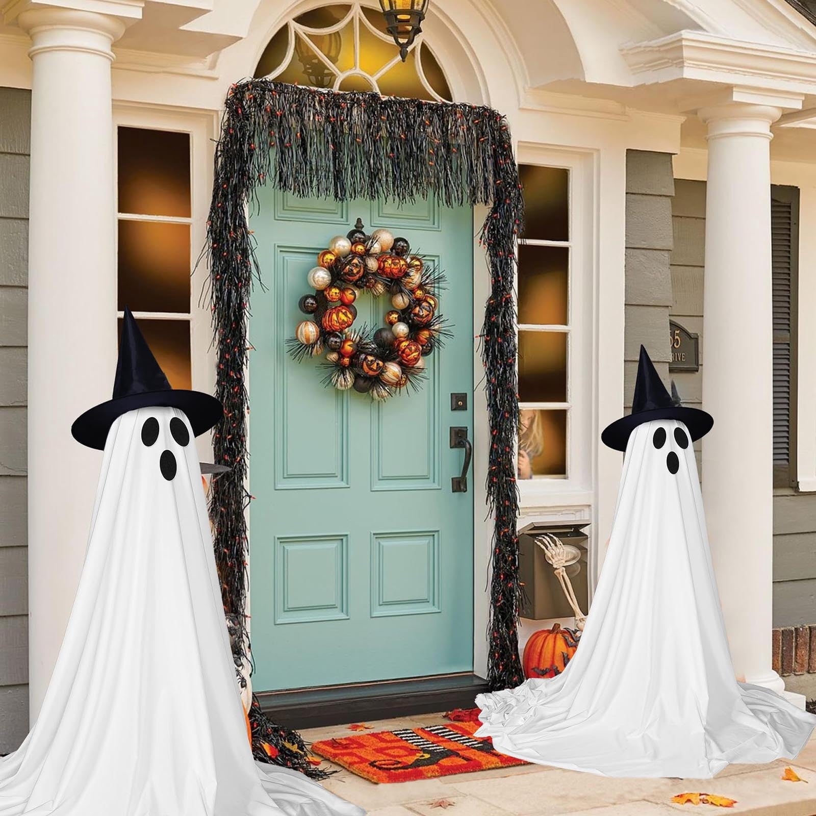 Halloween Animatronics Witch Clearance, Voice Activated Purple Escape Haunt Halloween House Décor & Fright Fest Prop, Life Size Animated Halloween Decoration Outdoor