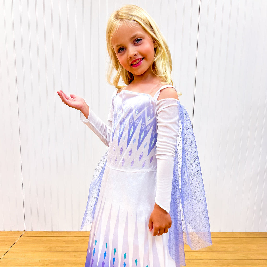 Disney Frozen 2 Snow Queen Elsa Halloween Costume for Children, Girls Size M (7/8), by Disguise