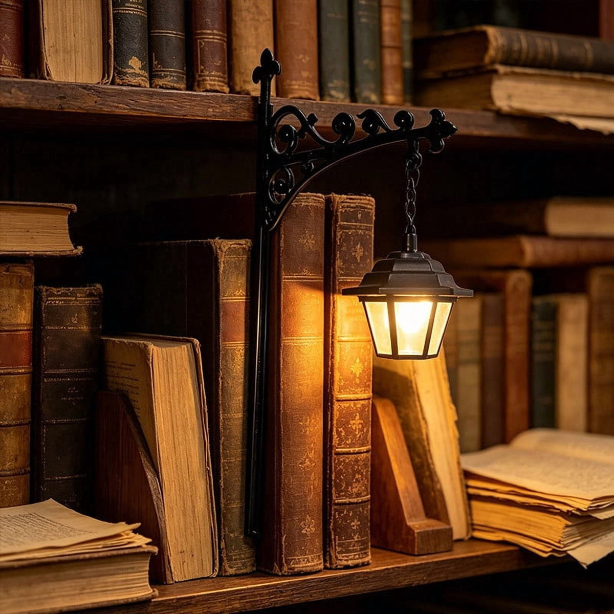 Halloween Ghost Library Lantern Decorative Bookshelf Lighting, Reading Book Shelf Lights for Study Reading Corner Home Library Gift for Book Lovers Bookworms