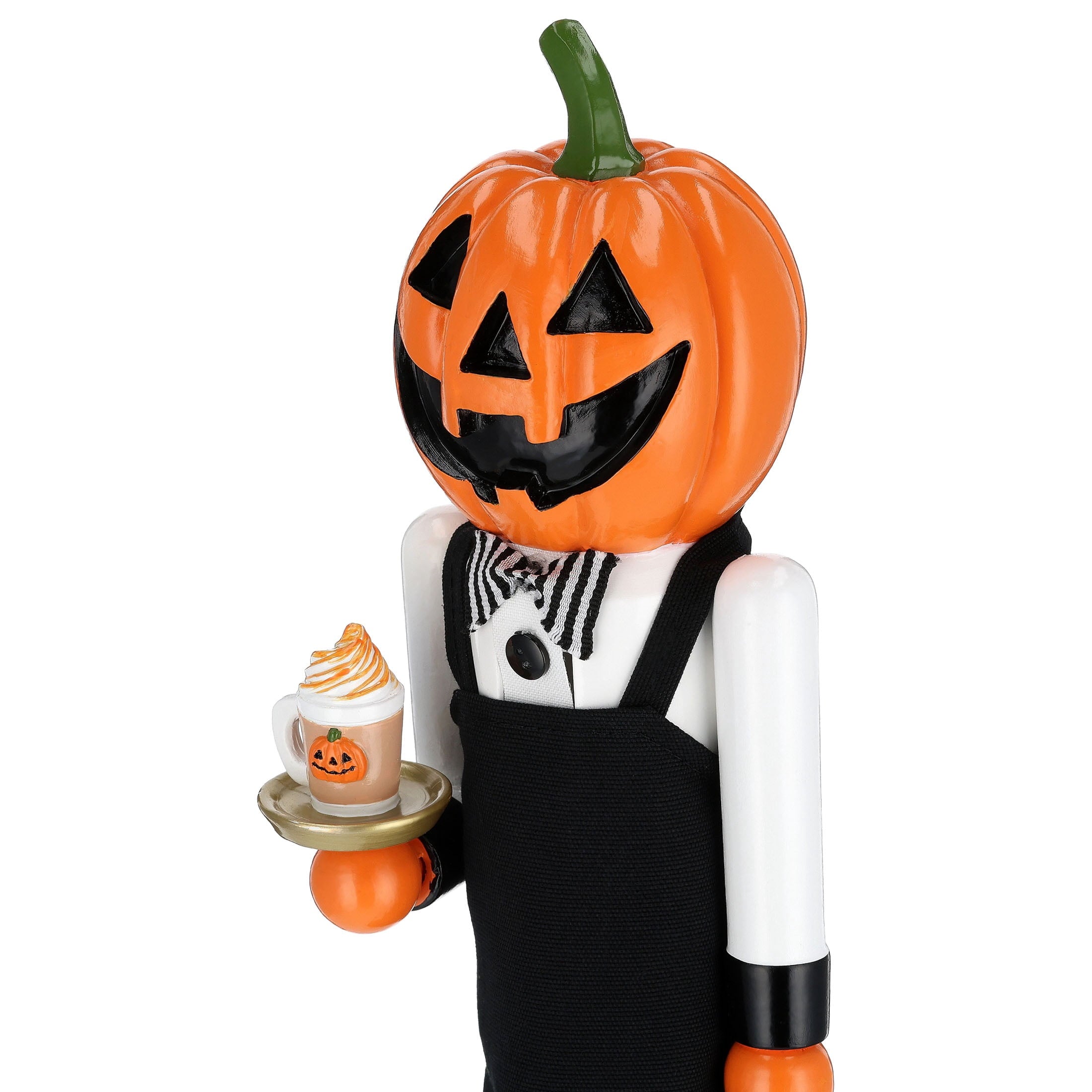 Wooden Pumpkin Nutcracker Tabletop Decoration, Multicolor, 15", Halloween by Way To Celebrate