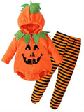 ATAIKU Newborn Infant Baby Boy Girl Fleece Halloween Pumpkin Costumes Toddler Hoodie Cosplay Party Clothes 12-18 Months
